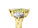 Yellow gold Three-Stone Fancy Yellow Marquise  Brilliant Cut Solitaire Ring with Prong Setting on a Classic Band 5