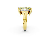 Yellow gold Three Stone Fancy Yellow Marquise Cut Cut Channel Set Diamond Ring_2