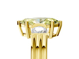 Yellow gold Three-Stone Fancy Yellow Marquise Cut Cut Classic Band Prong Setting Ring_5