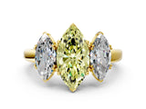 Yellow gold Three-Stone Fancy Yellow Marquise Cut Cut Diamond Ring with Channel Set Band and Four-Prong Setting_24