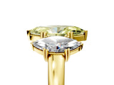 Yellow gold Three-Stone Fancy Yellow Marquise Cut Cut Diamond Ring with Channel Set Band and Four-Prong Setting_29
