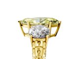 Yellow gold Three-Stone Fancy Yellow Marquise Cut Cut Diamond Ring with Channel-Set Band and Prong Setting_5