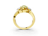 Yellow gold Three-Stone Fancy Yellow Marquise Cut Cut Diamond Split Shank Prong Set Ring_3