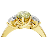 Yellow gold Three-Stone Fancy Yellow Marquise Cut Cut Solitaire Ring with Classic Prong Setting_4