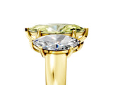 Yellow gold Three-Stone Fancy Yellow Marquise Cut Cut Solitaire Ring with Classic Prong Setting_5