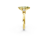 Yellow gold Three-Stone Fancy Yellow Marquise  Cut Diamond Solitaire with Prong Setting and Classic Band_2
