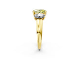 Yellow gold Three-Stone Fancy Yellow Oval Cut Cut Solitaire Ring with Classic Prong Setting_2