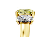 Yellow gold Three-Stone Fancy Yellow Oval Cut Cut Solitaire Ring with Classic Prong Setting_5