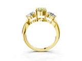 Yellow gold Three-Stone Fancy Yellow Oval Cut Diamond Channel Set Engagement Ring with Prong Setting_15