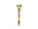 Yellow gold Three-Stone Fancy Yellow Oval  Cut Diamond Pavé Band with Four-Prong Setting_30