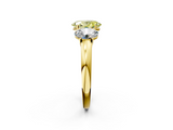 Yellow gold Three-Stone Fancy Yellow Oval  Cut Diamond Ring with Channel-Set Band and Four-Prong Setting_80