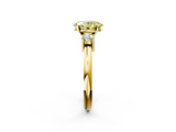 Yellow gold Three-Stone Fancy Yellow Oval  Cut Diamond Solitaire with Prong Setting and Classic Band_61