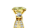 Yellow gold Three-Stone Fancy Yellow Oval  Cut Diamond Twist Band with Prong Setting_39