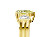 Yellow gold Three-Stone Fancy Yellow Pear Cut Cut Classic Band Prong Setting Ring_5
