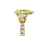 Yellow gold Three-Stone Fancy Yellow Pear Cut Cut Diamond Pavé Band with Prong Setting_20