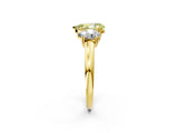 Yellow gold Three-Stone Fancy Yellow Pear Cut Cut Diamond Ring with Channel Set Band and Four-Prong Setting_26
