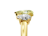 Yellow gold Three-Stone Fancy Yellow Pear Cut Cut Diamond Ring with Channel Set Band and Four-Prong Setting_29