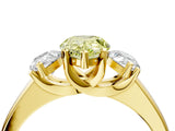 Yellow gold Three-Stone Fancy Yellow Pear Cut Cut Solitaire Ring with Classic Prong Setting_4