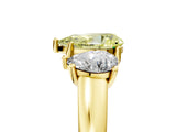 Yellow gold Three-Stone Fancy Yellow Pear Cut Cut Solitaire Ring with Classic Prong Setting_5