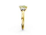 Yellow gold Three-Stone Fancy Yellow Pear  Cut Diamond Ring with Channel-Set Band and Four-Prong Setting_51
