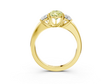 Yellow gold Three-Stone Fancy Yellow Pear  Cut Diamond Ring with Channel-Set Band and Four-Prong Setting_52