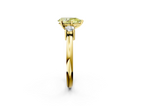 Yellow gold Three-Stone Fancy Yellow Pear  Cut Diamond Solitaire with Prong Setting and Classic Band_49