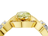 Yellow gold Three-Stone Fancy Yellow Pear Cut Diamond Wave Pave Band with Prong Setting_22