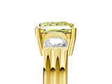 Yellow gold Three-Stone Fancy Yellow Princess Cut Cut Classic Band Prong Setting Ring_5