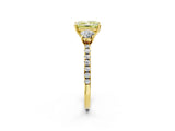 Yellow gold Three-Stone Fancy Yellow Princess Cut Cut Diamond Pavé Band with Prong Setting_20