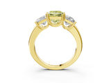Yellow gold Three-Stone Fancy Yellow Princess Cut Cut Diamond Ring with Channel Set Band and Four-Prong Setting_27