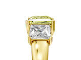 Yellow gold Three-Stone Fancy Yellow Princess Cut Cut Diamond Ring with Channel Set Band and Four-Prong Setting_29