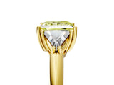 Yellow gold Three-Stone Fancy Yellow Princess Cut Cut Diamond Ring with Trillion Side Stones and Four-Prong Setting_8