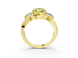 Yellow gold Three-Stone Fancy Yellow Princess Cut Cut Diamond Split Shank Prong Set Ring_15