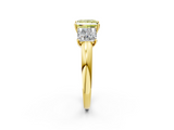 Yellow gold Three-Stone Fancy Yellow Princess  Cut Diamond Ring with Channel-Set Band and Four-Prong Setting_19