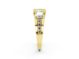 Yellow gold Three-Stone Fancy Yellow Princess  Cut Diamond Ring with Channel-Set Band and Four-Prong Setting_35