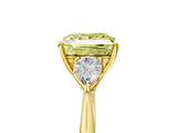 Yellow gold Three-Stone Fancy Yellow Princess Cut Diamond Ring with Pear  Side Stones in Four-Prong Setting_41