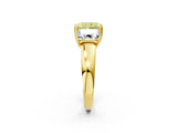 Yellow gold Three-Stone Fancy Yellow Radiant Cut Cut Diamond Ring with Channel Set Band and Four-Prong Setting_2