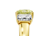 Yellow gold Three-Stone Fancy Yellow Radiant Cut Cut Diamond Ring with Channel Set Band and Four-Prong Setting_29