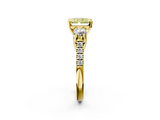 Yellow gold Three-Stone Fancy Yellow Radiant  Cut Diamond Pavé Band with Four-Prong Setting_30