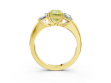Yellow gold Three-Stone Fancy Yellow Radiant  Cut Diamond Ring with Channel-Set Band and Four-Prong Setting_52