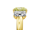 Yellow gold Three-Stone Fancy Yellow Radiant  Cut Diamond Ring with Channel-Set Band and Four-Prong Setting_54