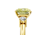 Yellow gold Three-Stone Fancy Yellow Radiant  Cut Diamond Solitaire with Prong Setting and Classic Band_33
