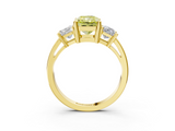 Yellow gold Three-Stone Fancy Yellow Radiant  Cut Solitaire Ring with Prong Setting_6