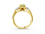 Yellow gold Three-Stone Fancy Yellow Radiant  Diamond Ring with Pear Side Stones in Four-Prong Setting_62
