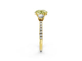 Yellow gold Three-Stone Fancy Yellow Round Cut Cut Diamond Pavé Band with Prong Setting_17