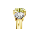 Yellow gold Three-Stone Fancy Yellow Round Cut Cut Diamond Ring with Channel Set Band and Four-Prong Setting_5