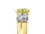 Yellow gold Three-Stone Fancy Yellow Round Cut Cut Diamond Ring with Prong Setting and Classic Band_5
