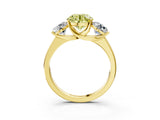 Yellow gold Three-Stone Fancy Yellow Round Cut Cut Solitaire Ring with Classic Prong Setting_3