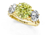 Yellow gold Three-Stone Fancy Yellow Round Cut Diamond Braided Band Ring with Four-Prong Setting_35