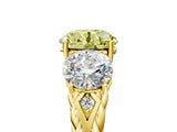 Yellow gold Three-Stone Fancy Yellow Round Cut Diamond Braided Band Ring with Four-Prong Setting_39